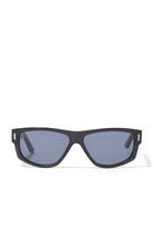 SUB006 Transparent Blue Lens Sunglasses